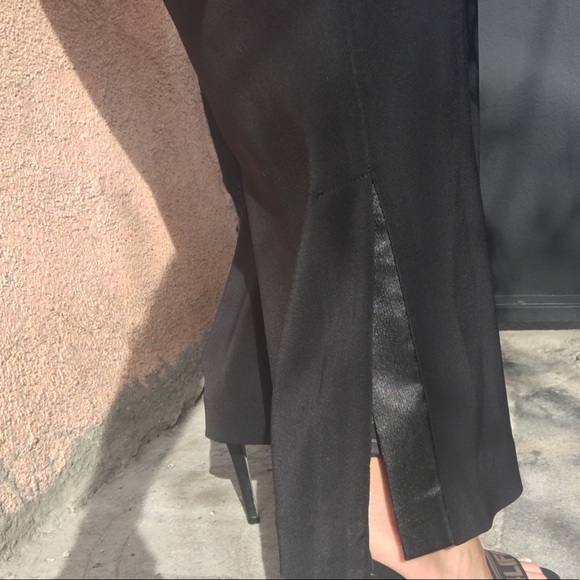 vintage black trousers with satin detail - Picture 6 of 6